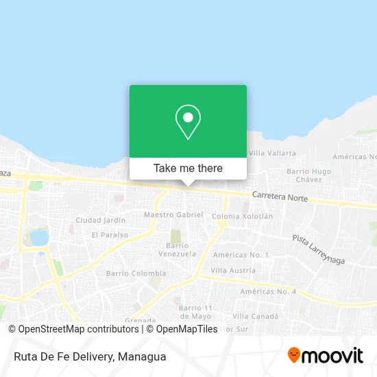 Ruta De Fe Delivery map
