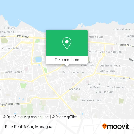 Ride Rent A Car map