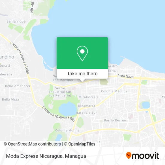Moda Express Nicaragua map