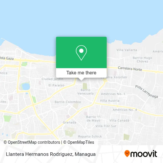 Llantera Hermanos Rodriguez map