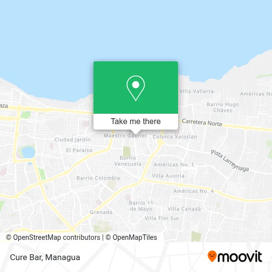 Cure Bar map