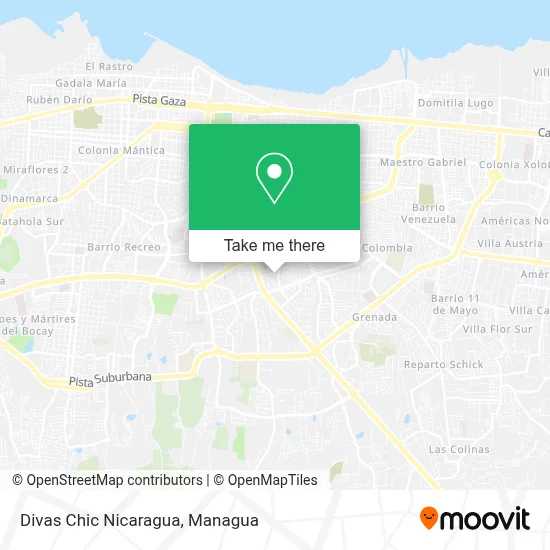 Divas Chic Nicaragua map