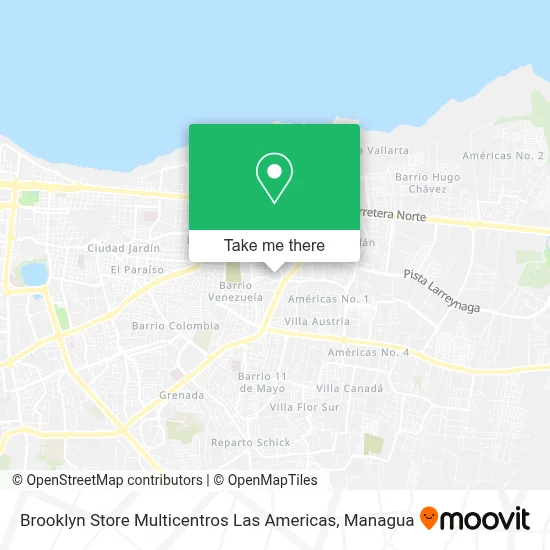 Brooklyn Store Multicentros Las Americas map