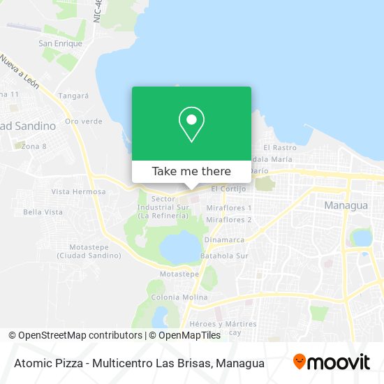 Atomic Pizza - Multicentro Las Brisas map