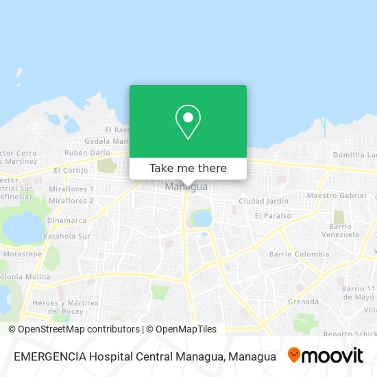 Mapa de EMERGENCIA Hospital Central Managua