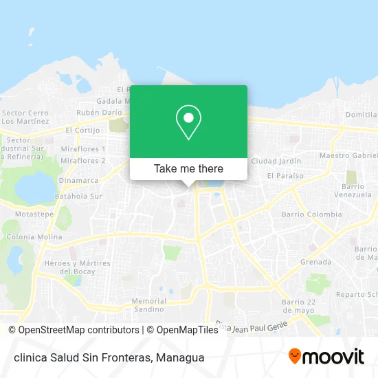 Mapa de clinica  Salud Sin Fronteras