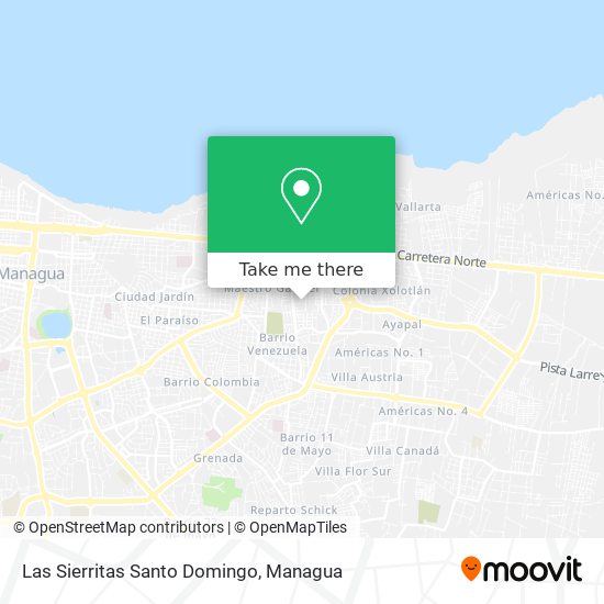 Las Sierritas Santo Domingo map