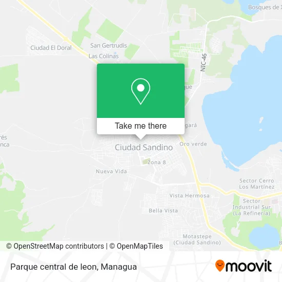 Parque central de leon map