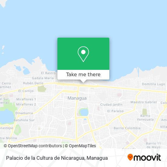 Mapa de Palacio de la Cultura de Nicaragua