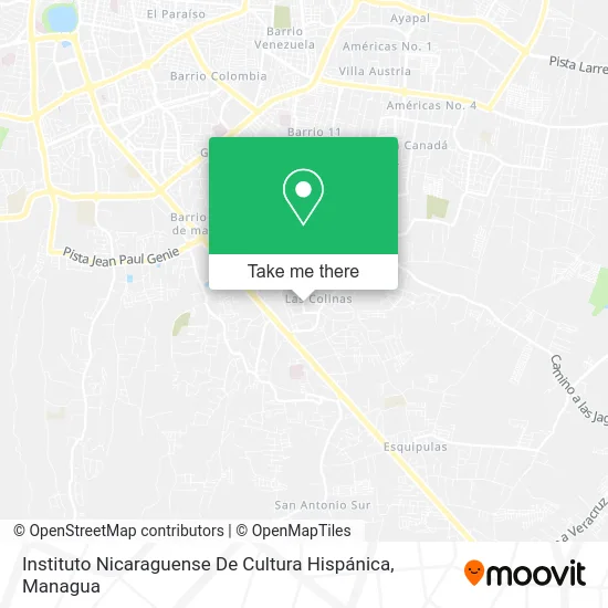 Mapa de Instituto Nicaraguense De Cultura Hispánica