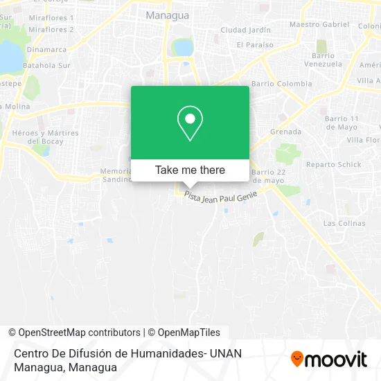 Centro De Difusión de Humanidades- UNAN Managua map