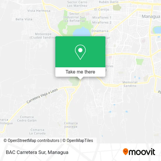 BAC Carretera Sur map
