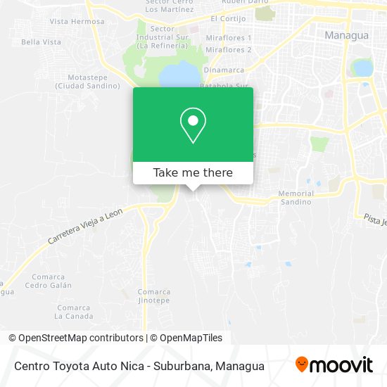 Centro Toyota Auto Nica - Suburbana map