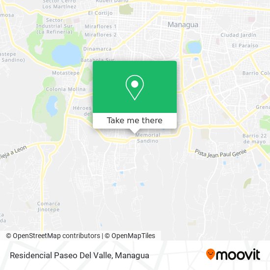 Residencial Paseo Del Valle map