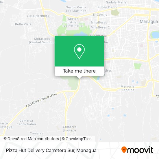 Pizza Hut Delivery Carretera Sur map