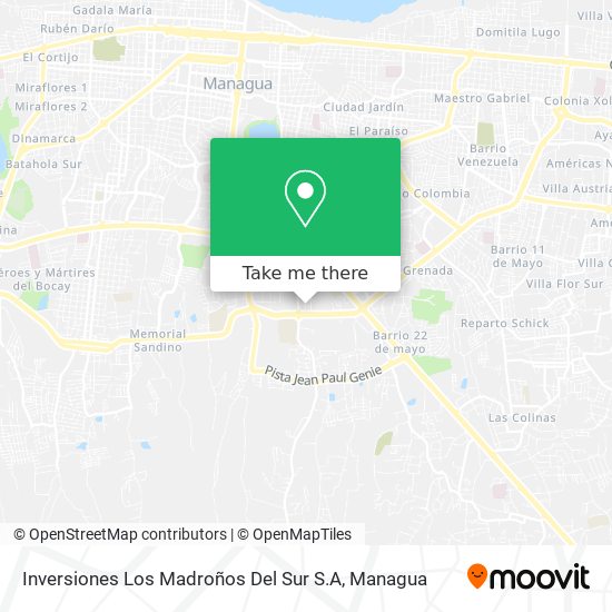 Inversiones Los Madroños Del Sur S.A map