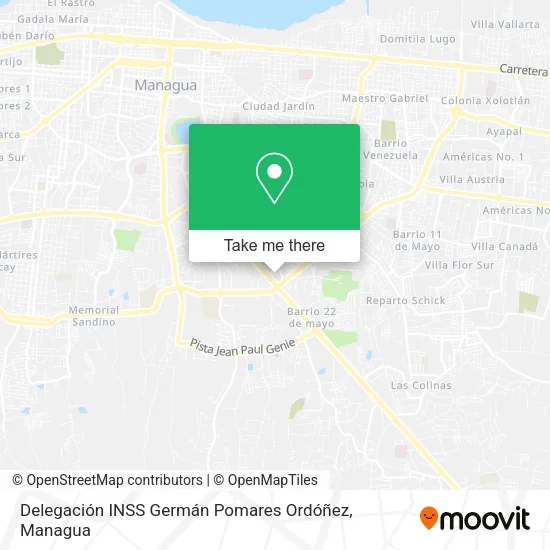 Mapa de Delegación INSS Germán Pomares Ordóñez