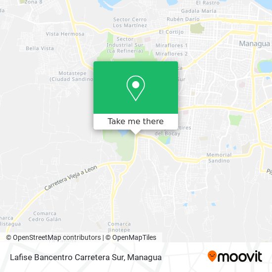 Lafise Bancentro Carretera Sur map