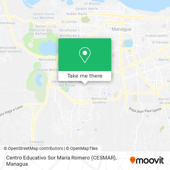 Mapa de Centro Educativo Sor María Romero (CESMAR)