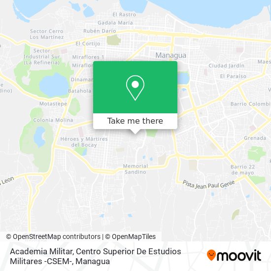 Academia Militar, Centro Superior De Estudios Militares -CSEM- map