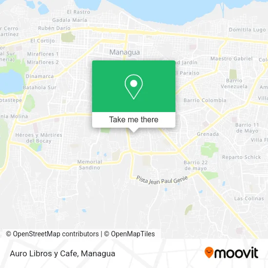 Mapa de Auro Libros y Cafe