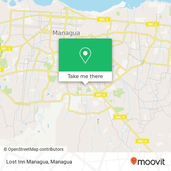 Lost Inn Managua map