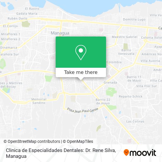 Mapa de Clinica de Especialidades Dentales: Dr. Rene Silva