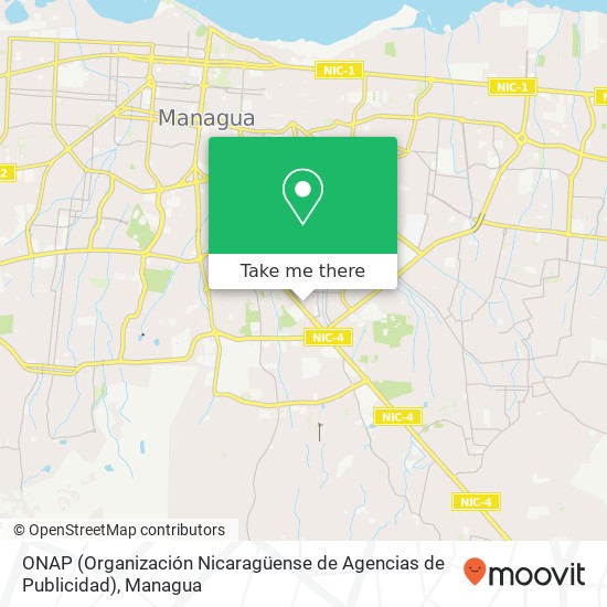Mapa de ONAP (Organización Nicaragüense de Agencias de Publicidad)