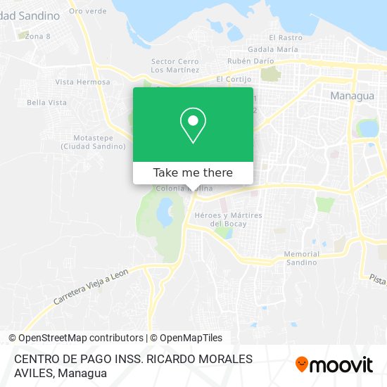 CENTRO DE PAGO INSS. RICARDO MORALES AVILES map