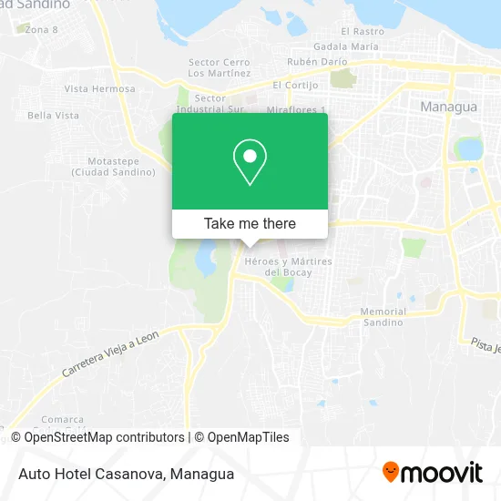 Mapa de Auto Hotel Casanova