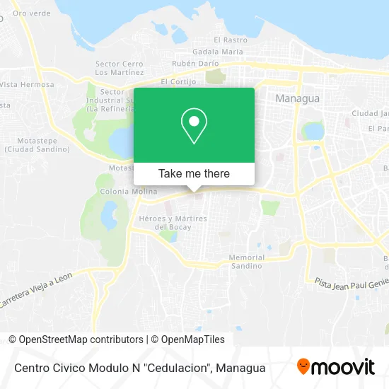 Mapa de Centro Civico Modulo N "Cedulacion"