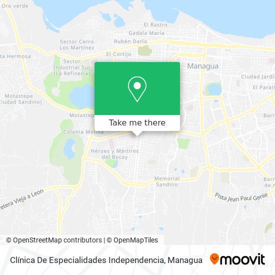 Clínica De Especialidades Independencia map