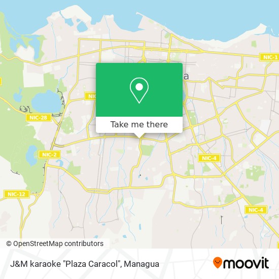 J&M karaoke "Plaza Caracol" map