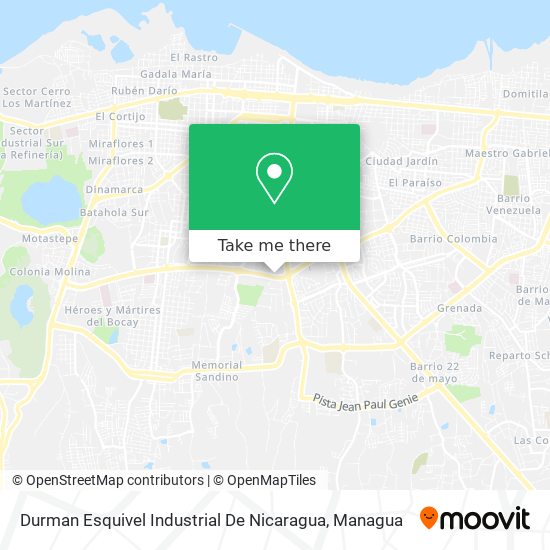 Durman Esquivel Industrial De Nicaragua map