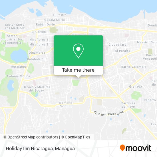 Holiday Inn Nicaragua map