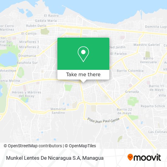 Munkel Lentes De Nicaragua S.A map
