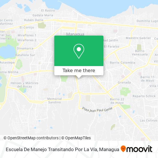 Mapa de Escuela De Manejo Transitando Por La Vía