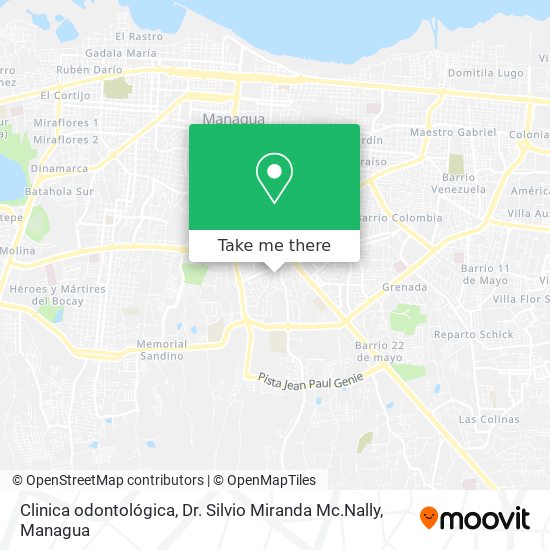 Clinica odontológica, Dr. Silvio Miranda Mc.Nally map