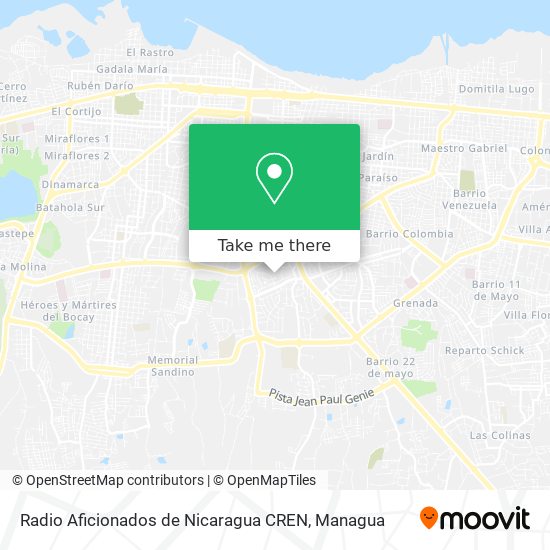 Radio Aficionados de Nicaragua CREN map