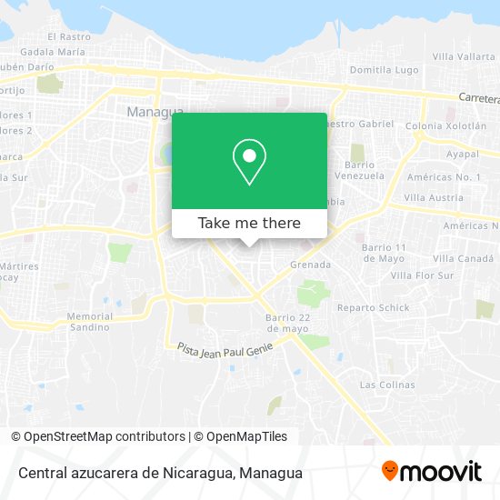 Central azucarera de Nicaragua map