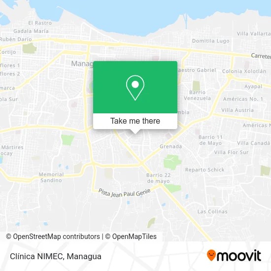 Mapa de Clínica NIMEC