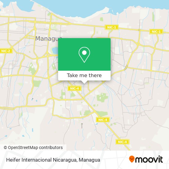 Heifer Internacional Nicaragua map