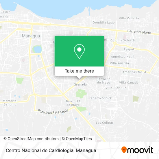 Centro Nacional de Cardiología map