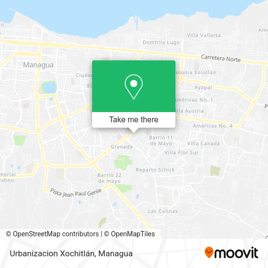 Urbanizacion Xochitlán map