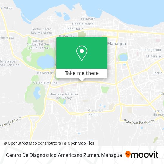 Centro De Diagnóstico Americano Zumen map