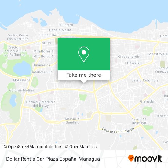 Dollar Rent a Car Plaza España map