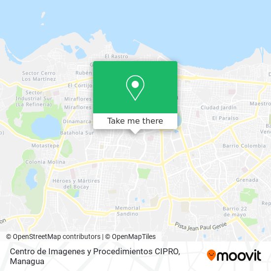 Mapa de Centro de Imagenes y Procedimientos CIPRO