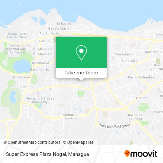 Super Express Plaza Nogal map