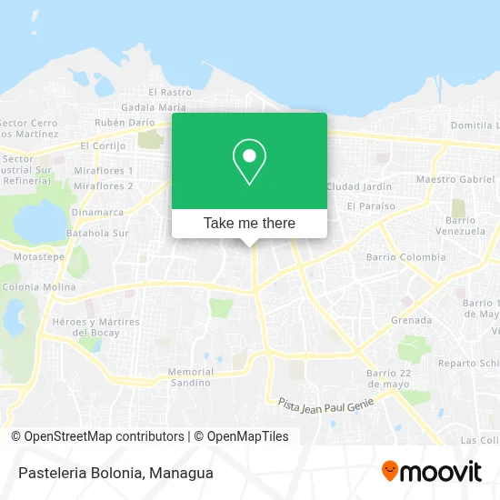 Mapa de Pasteleria Bolonia