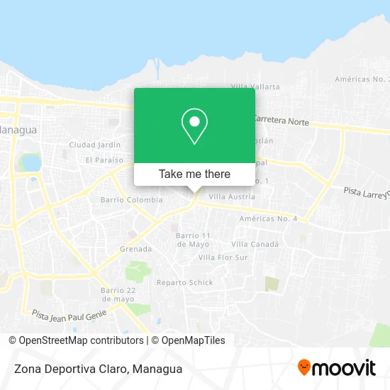 Mapa de Zona Deportiva Claro